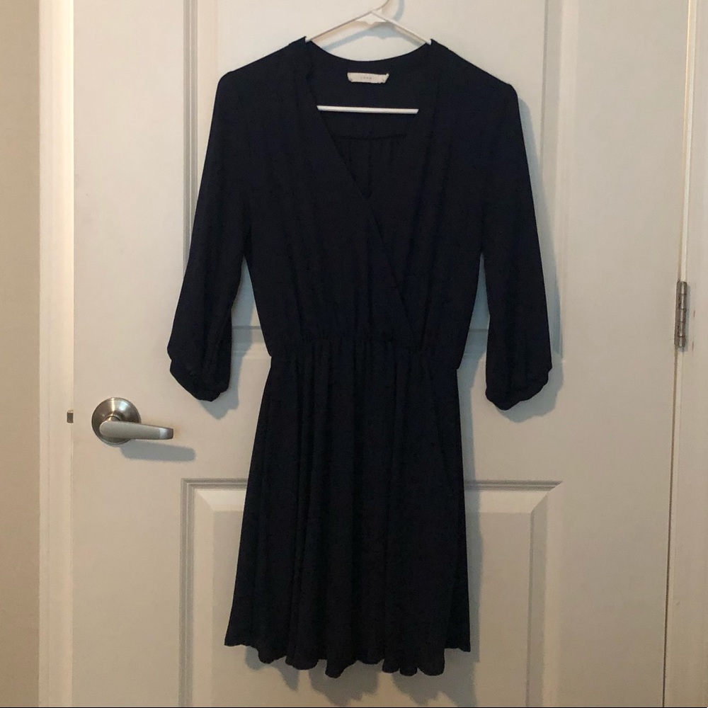 Lush Navy Size S Wrap Dress